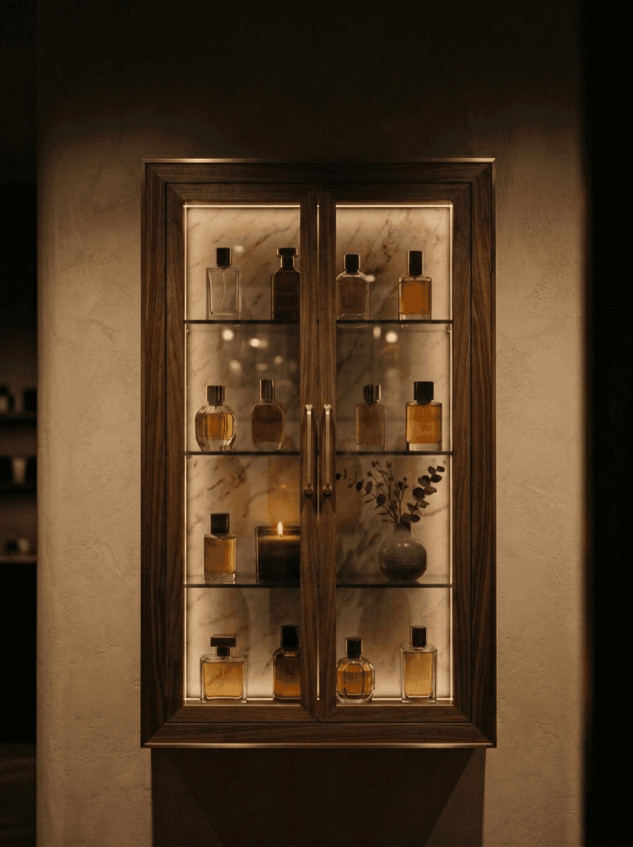 Vitrina sa luksuznim parfemima — Dekant Atelier